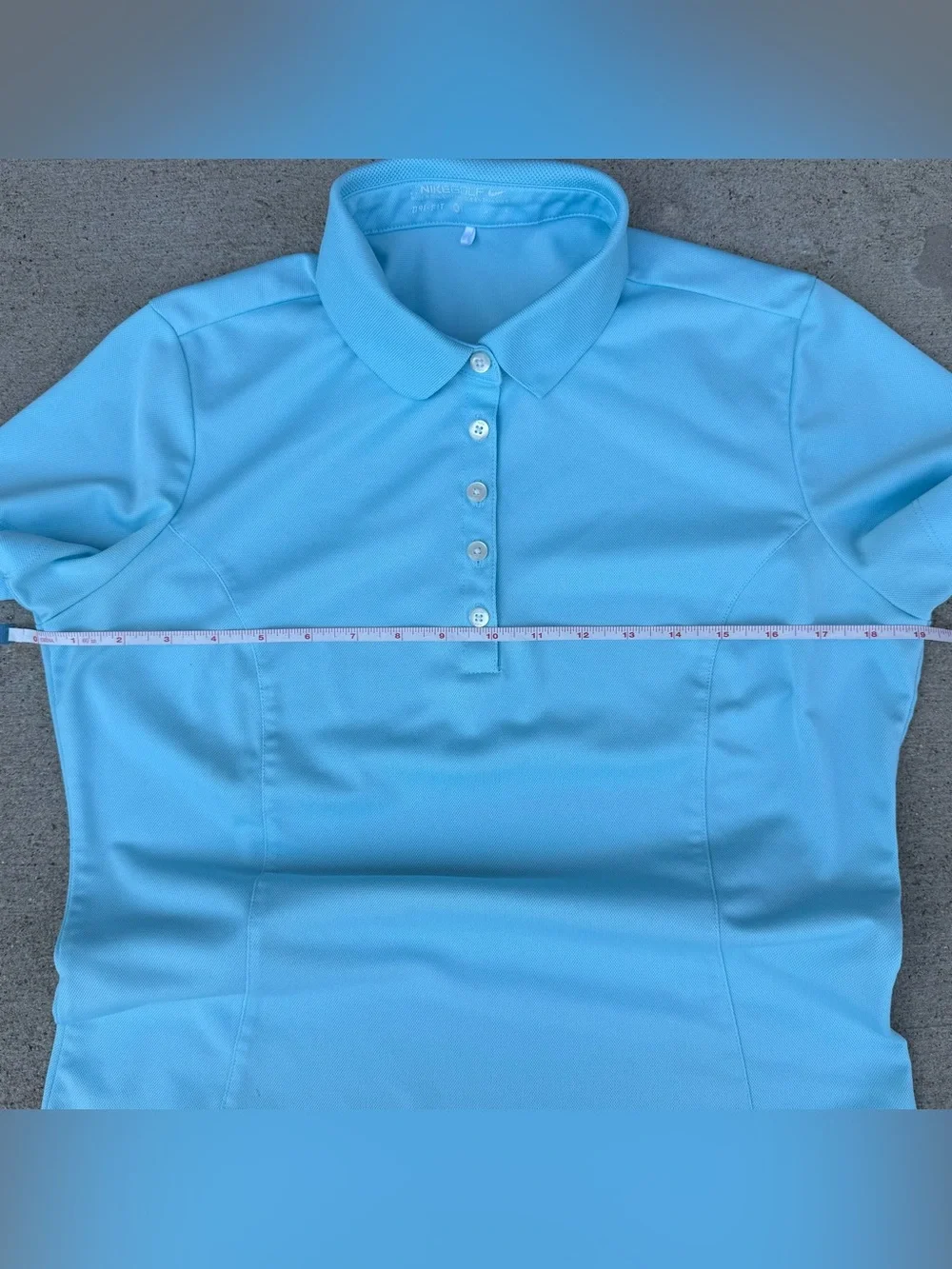 Nike Golf Dri-Fit Short Sleeve Polo Shirt Sky Blue Women's Size Medium